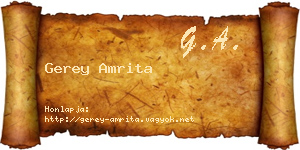 Gerey Amrita névjegykártya